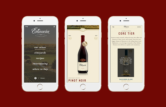 Estancia Vineyards Website